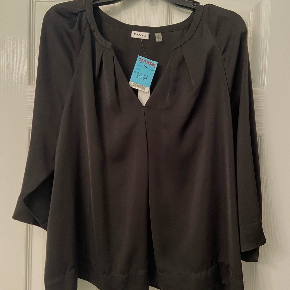 DKNYC Charcoal Women's Blouse